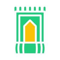 couverture icône solide vert Jaune style Ramadan illustration vecteur élément et symbole parfait.