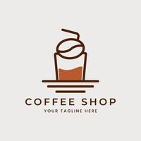 café magasin ligne art logo vecteur illustration modèle conception
