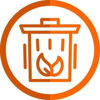 éco poubelle poubelle vecteur icône conception