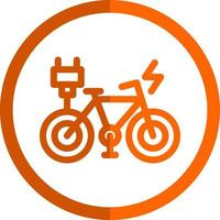 électrique bicyclette vecteur icône conception
