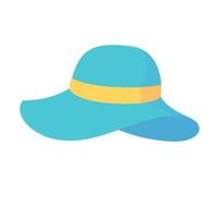 plage chapeau pour protection de le Soleil par le mer pendant le été. vecteur