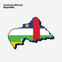 central africain république drapeau carte infographie vecteur