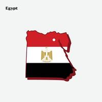 Egypte pays nation drapeau carte infographie vecteur