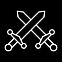 conception d'icône vectorielle de combat à l'épée vecteur