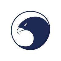 création de logo vectoriel faucon. concept de conception de logo créatif avec oiseau artistique et simplifié.