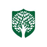 création de logo vectoriel arbre vert. produit naturel, magasin bio, entreprise d'écologie, médecine alternative, unité verte, jardin, agriculture, forêt etc.