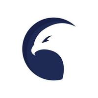 création de logo vectoriel faucon. concept de conception de logo créatif avec oiseau artistique et simplifié.