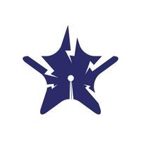 étoile La technologie logo conception. abstrait technologie logo. vecteur