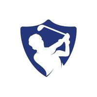 le golf club vecteur logo conception. le golf joueur les coups Balle inspiration logo conception