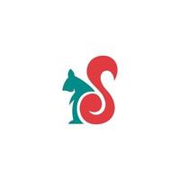 écureuil animal icône vecteur logo conception