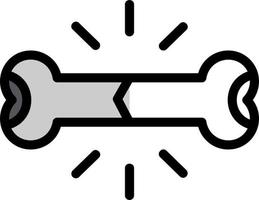 conception d'icône de vecteur d'os