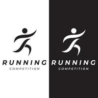 sprinter sport logo conception pour athlétisme, fonctionnement concours, sport club, championnat et aptitude. vecteur