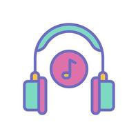 casque de musique icône pour votre site Internet conception, logo, application, ui. vecteur