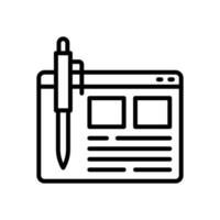 rédaction icône pour votre site Internet conception, logo, application, ui. vecteur