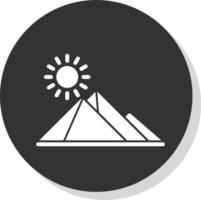 conception d'icône vectorielle pyramide égyptienne vecteur