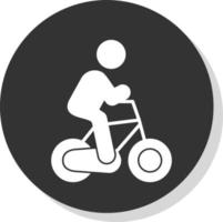 conception d'icône vectorielle personne à vélo vecteur