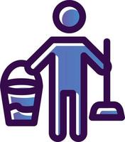conception d'icône de vecteur d'homme de nettoyage