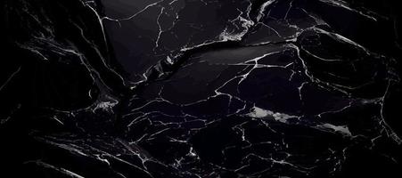 noir marbre panoramique texture conception, coloré foncé marbre surface, incurvé d'or lignes, brillant abstrait Contexte conception - vecteur