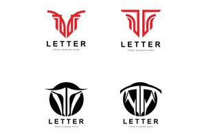 logo de lettre t, vecteur de style lettre moderne, conception adaptée aux marques de produits avec lettre t