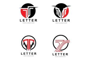 logo de lettre t, vecteur de style lettre moderne, conception adaptée aux marques de produits avec lettre t