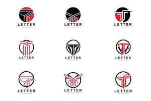 logo de lettre t, vecteur de style lettre moderne, conception adaptée aux marques de produits avec lettre t