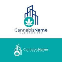 ville cannabis logo vecteur modèle. Créatif cannabis logo conception concepts