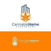 ville cannabis logo vecteur modèle. Créatif cannabis logo conception concepts