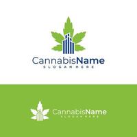 ville cannabis logo vecteur modèle. Créatif cannabis logo conception concepts