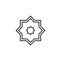 symbole Islam icône. contour icône vecteur