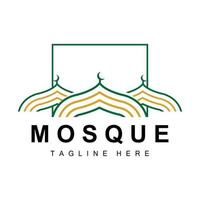 mosquée logo, islamique culte conception, eid Al fitr mosquée bâtiment vecteur icône modèle, Ramadan, eid Al adha