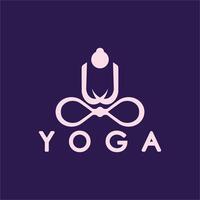 Facile yoga logo icône vecteur conception modèle