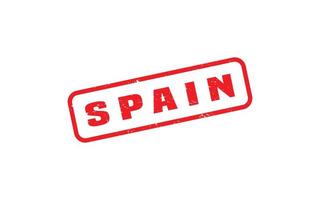 Espagne timbre caoutchouc avec grunge style sur blanc Contexte vecteur