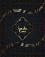 Ramadan kareem fête islamique salutations carte conception. vecteur