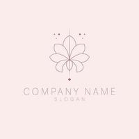 main tiré lotus logo conception. luxe bougie logo modèle. plat logotype. vecteur