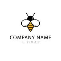 abeille logo conception. mon chéri abeille logo et emblème vecteur. élégant logo pour différent entreprises. vecteur