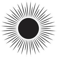 bohémien icône avec Soleil. le coucher du soleil lever du soleil icône. Voyage icône. vecteur