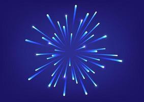 feux d'artifice sur bleu Contexte. vecteur illustration