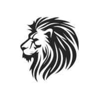 élégant, Facile noir blanc vecteur logo de le lion. isolé sur une blanc Contexte.