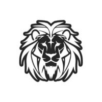 une gracieux noir blanc logo de le lion. isolé sur une blanc Contexte. vecteur