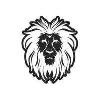 une gracieux Facile noir blanc vecteur logo de le lion. isolé.