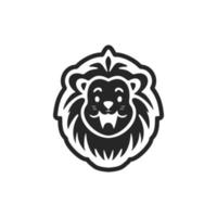 sophistiqué noir et blanc mignonne Lion logo. bien pour affaires et marques. vecteur