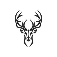 une gracieux noir cerf logo. isolé. vecteur