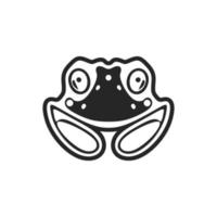 le exquis noir blanc logo de le crapaud. isolé. vecteur