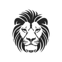 le raffiné noir blanc vecteur logo de le lion. isolé.