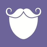 icône de vecteur de barbe et de moustache