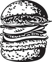 vite nourriture Hamburger illustration pour vinyle Coupe vecteur