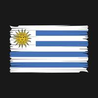 vecteur de brosse drapeau uruguay