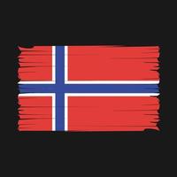 vecteur de brosse drapeau norvège