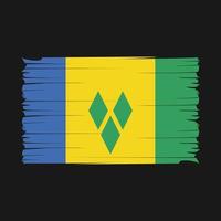 vecteur de brosse drapeau saint vincent