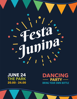 affiche de festa junina vecteur
